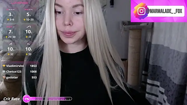 Snapshot of Marmalade_Fox chatting on March 10, 2026, 12:09 pm Marmalade Fox online show from March 10, 2026, 12:09 pm