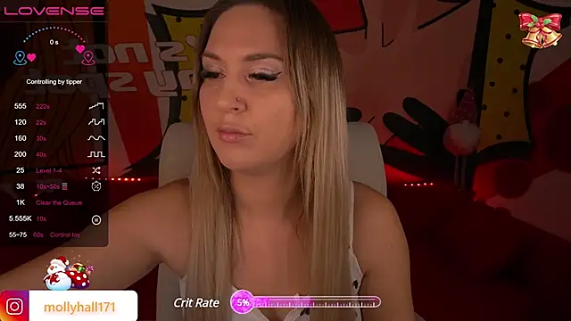 Snapshot of MollyHallss chatting on December 10, 2024, 9:33 pm MollyHallss online show from December 10, 2024, 9:33 pm