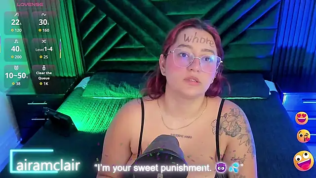 Snapshot of airamclair chatting on November 11, 2025, 10:26 pm airamclair online show from November 11, 2025, 10:26 pm