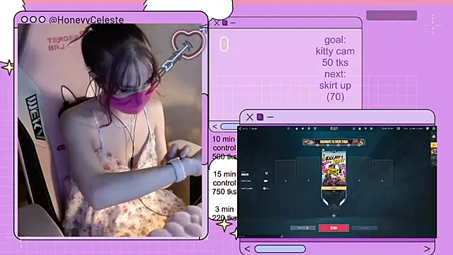 HoneyyCeleste online show from June 24, 2026, 6:28 pm