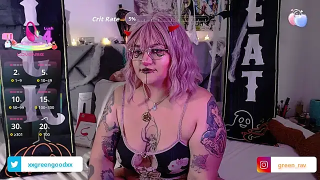 XxGreenGoodxX online show from October 28, 2025, 9:58 pm