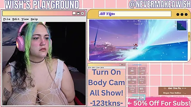 Snapshot of nevermakeawish chatting on February 25, 2026, 4:40 pm nevermakeawish online show from February 25, 2026, 4:40 pm