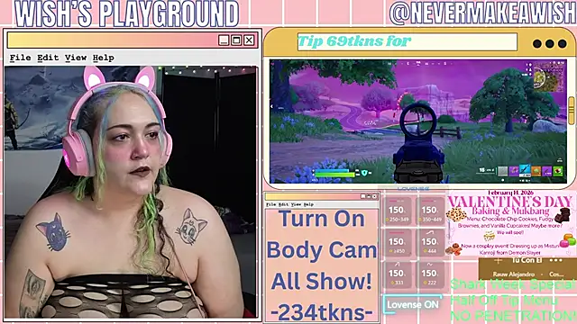 Snapshot of nevermakeawish chatting on February 12, 2026, 4:51 pm nevermakeawish online show from February 12, 2026, 4:51 pm