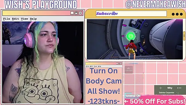 Snapshot of nevermakeawish chatting on February 26, 2026, 4:51 pm nevermakeawish online show from February 26, 2026, 4:51 pm