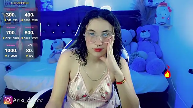 AriaDark online show from March 1, 2026, 10:10 pm