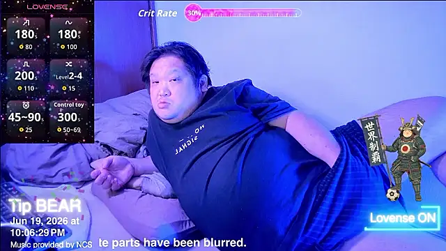 ChubbyBEAR039 online show from June 19, 2026, 1:06 pm