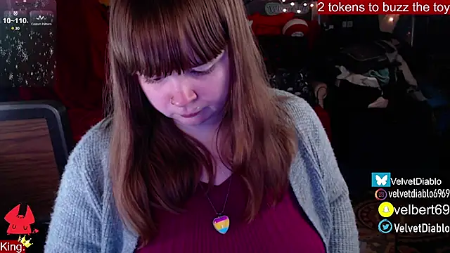 Snapshot of VelvetDiablo chatting on January 22, 2025, 1:42 am VelvetDiablo online show from January 22, 2025, 1:42 am