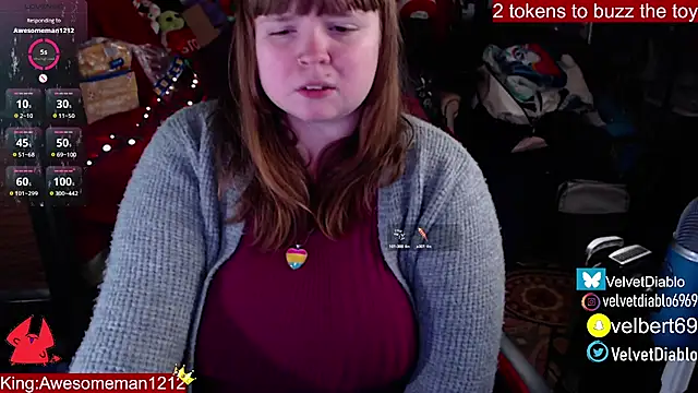 Snapshot of VelvetDiablo chatting on January 22, 2025, 4:44 am VelvetDiablo online show from January 22, 2025, 4:44 am