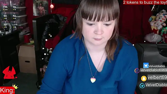 Snapshot of VelvetDiablo chatting on January 24, 2025, 12:52 am VelvetDiablo online show from January 24, 2025, 12:52 am