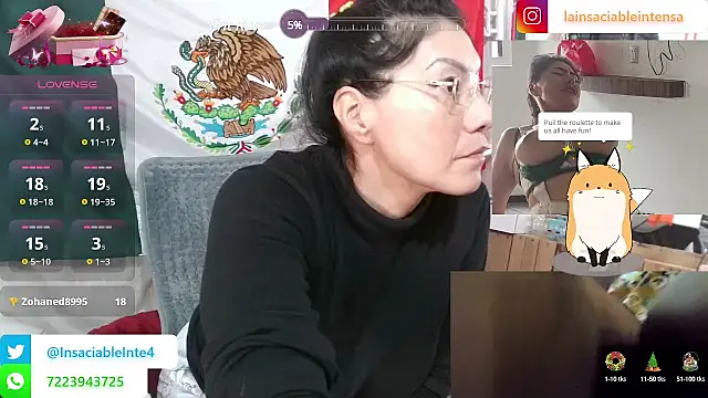 LaInsaciableIntensa online show from March 21, 2025, 1:56 pm