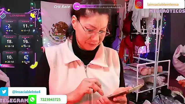 LaInsaciableIntensa online show from March 7, 2026, 2:18 am