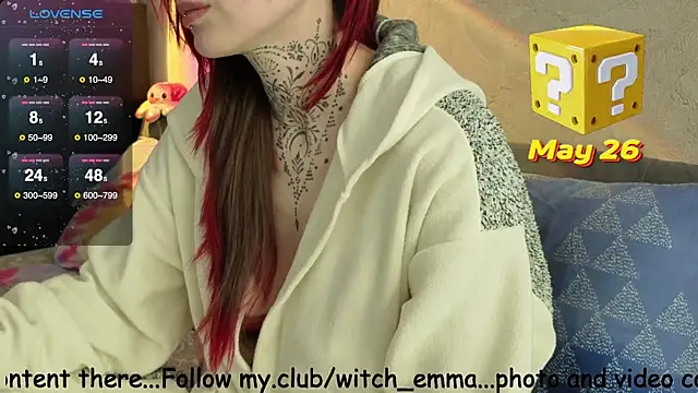 Snapshot of Witch_Emma chatting on May 26, 2026, 8:56 am Witch Emma online show from May 26, 2026, 8:56 am