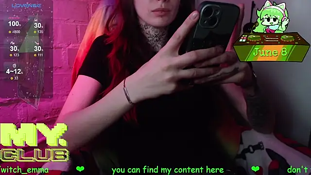 Snapshot of Witch_Emma chatting on June 8, 2026, 10:27 am Witch Emma online show from June 8, 2026, 10:27 am